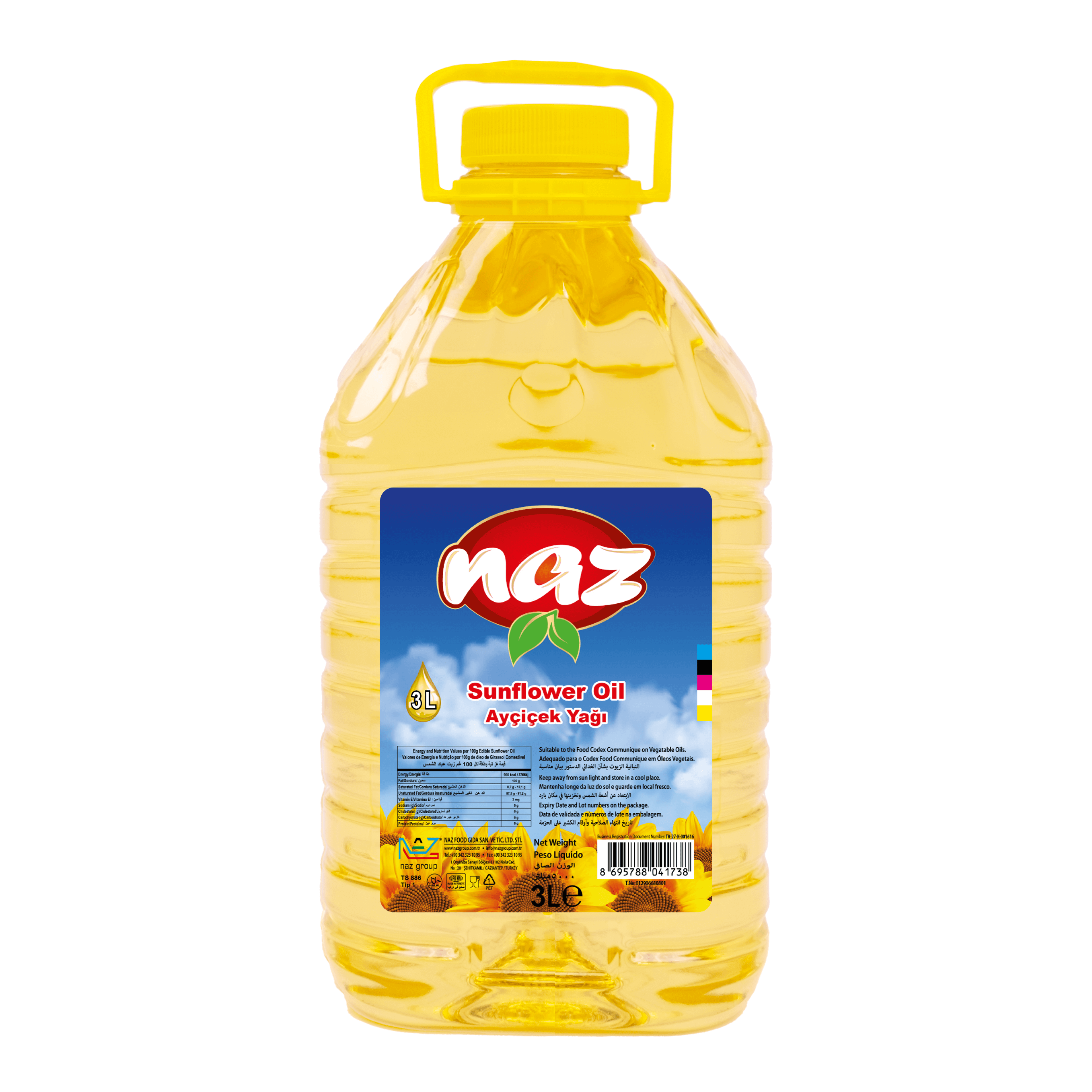 Naz Ayçiçek Yağı 3 L