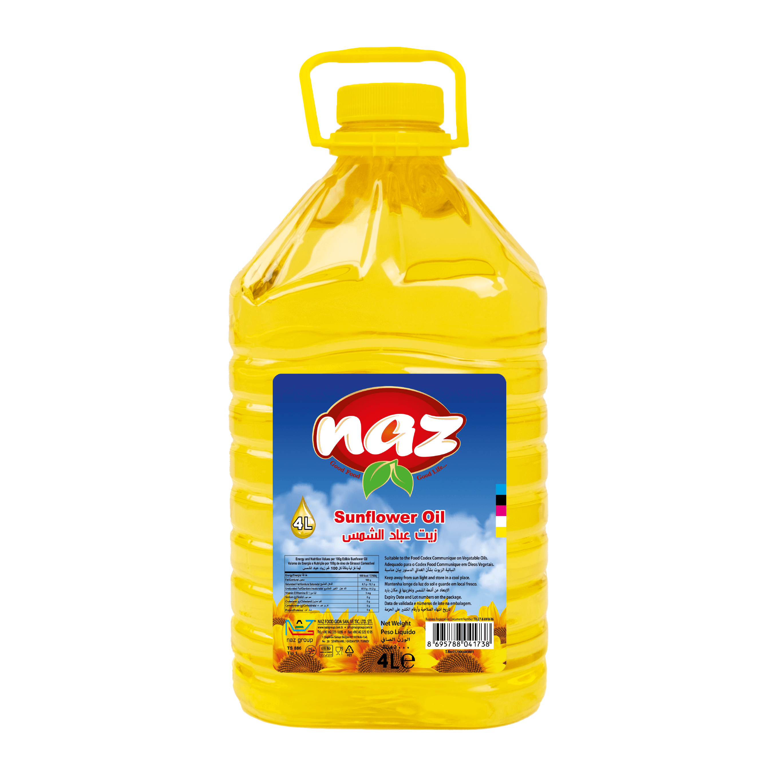 Naz Ayçiçek Yağı 4 L